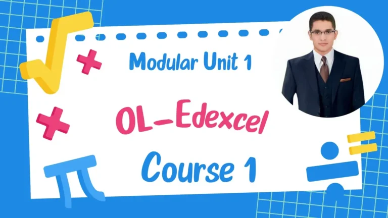 OL- Unit 1 – Course 1- Algebra