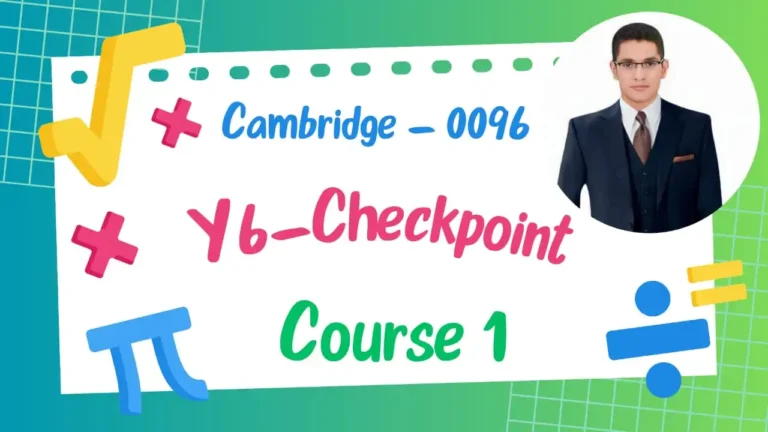 y6-Checkpoint- Course 1