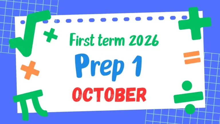 Prep1-First term-2026 – Course 1 (October)
