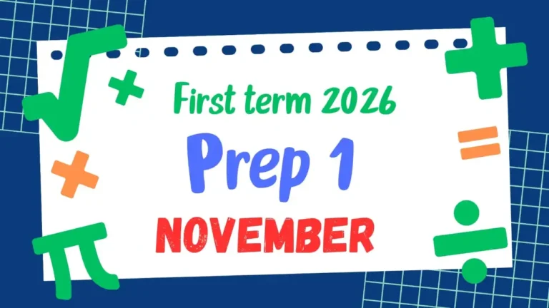 Prep 1-First term-2026 – Course 2 (November)