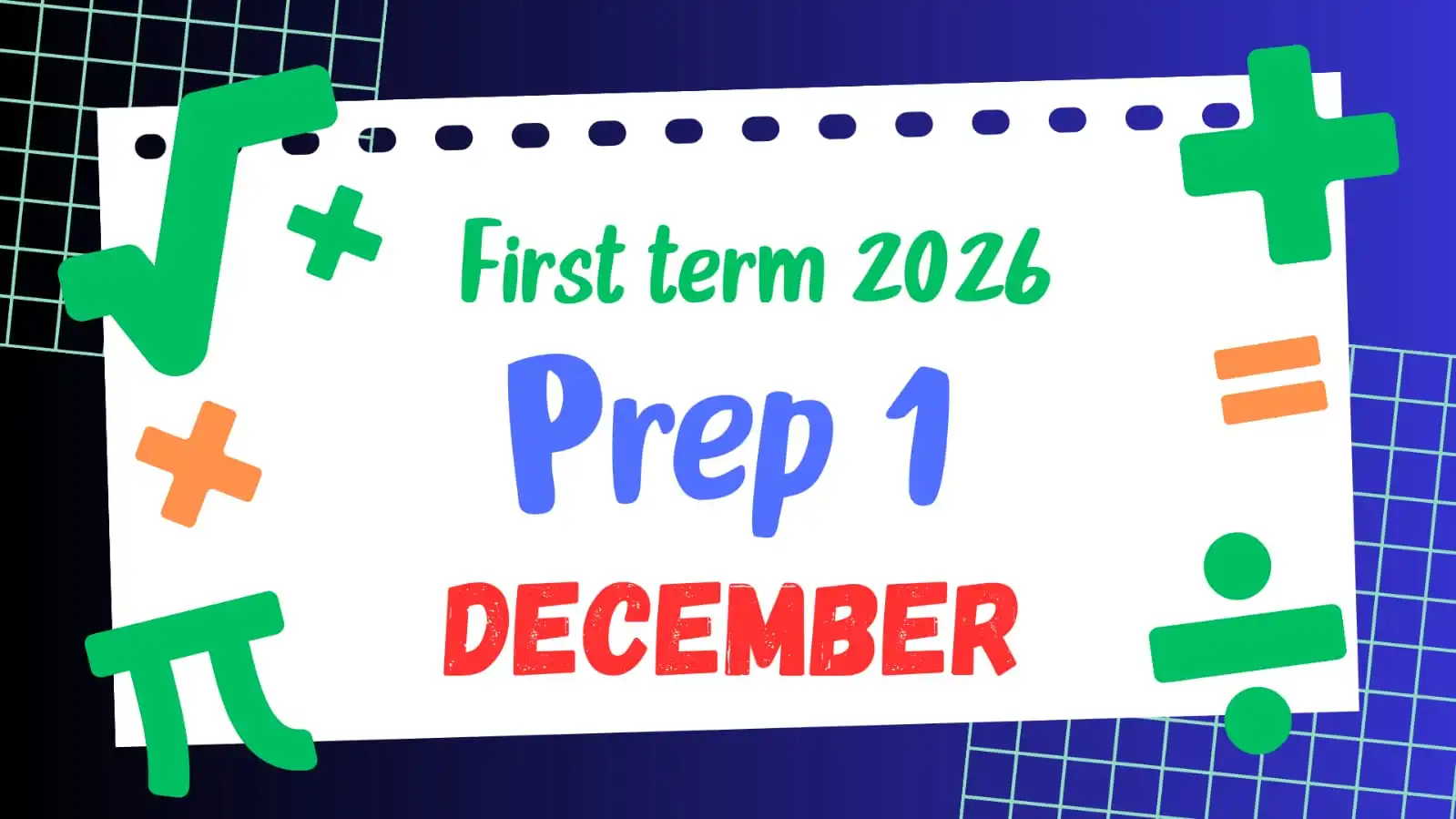 Prep1-First term-2026 – Course 3 (December)