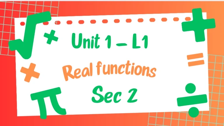 Sec 2-First term-2026 – L1 – Real functions